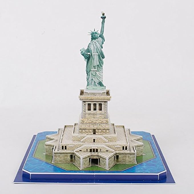 3D NEW YORK PUZZLES SMALL ARCHITECTURE BUILDINGS PAPER CRAFT MODEL KITS TOYS FOR ADULTS AND TEENS, STATUE OF LIBERTY, C080H - Image 4